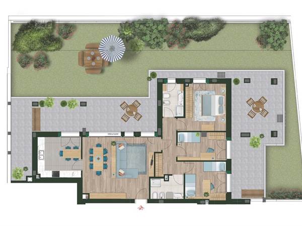 4 LOCALI CON GIARDINO